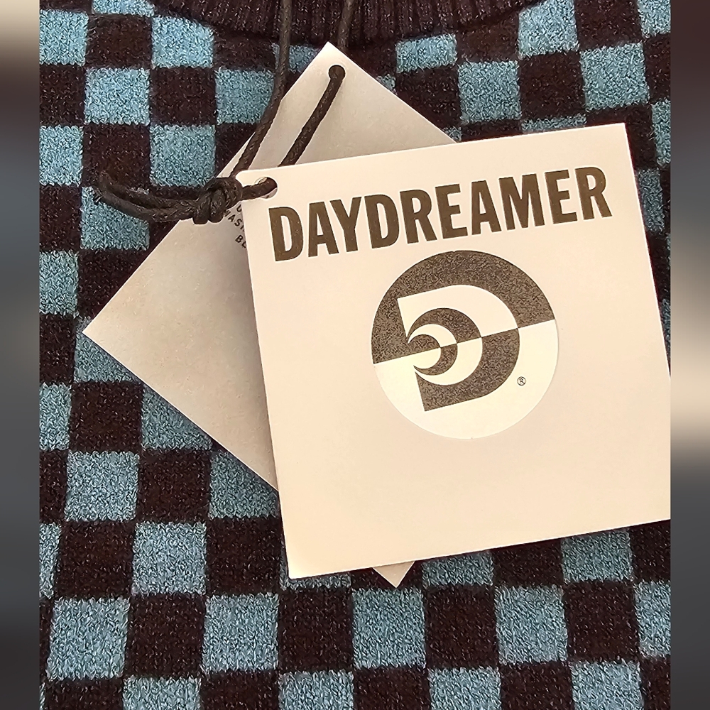 NWT- DayDreamer Women's Teal Check Fitted Pull Over Sweater - Picture 6 of 9